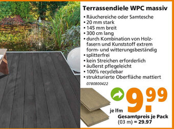 Globus Baumarkt Terrassendiele WPC massiv Angebot
