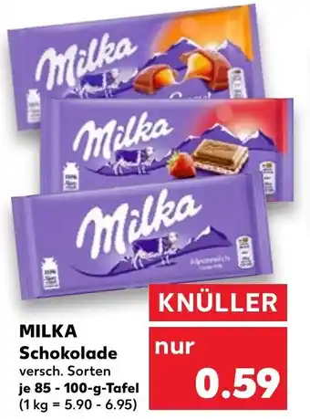 Kaufland Milka Schokolade 85-100 g Tafel Angebot