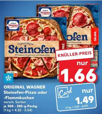 Kaufland Original Wagner Steinofen Pizza oder Flammkuchen 300-385 g Packg. Angebot