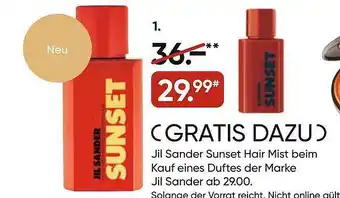 Galeria Jil Sander Sunset Hair Mist Angebot