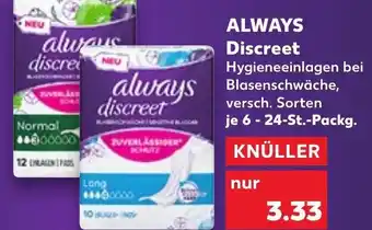 Kaufland Always Discreet 6-24 St. Packg. Angebot