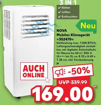Kaufland Nova Mobiles Klimagerät ,,352470" Angebot