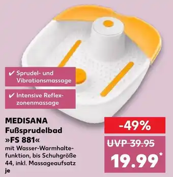 Kaufland Medisana Fußsprudelbad ,,FS 881" Angebot