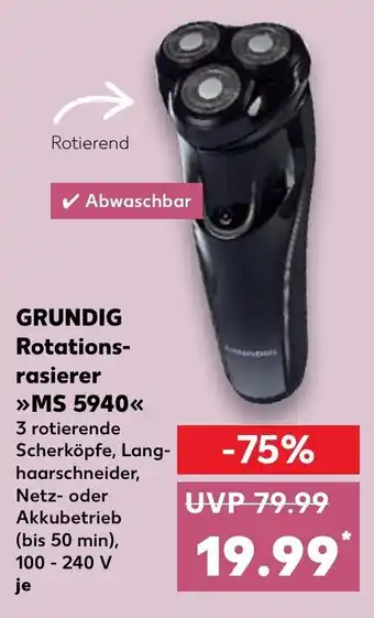 Kaufland Grundig Rotationsrasierer ,,MS 5940" Angebot