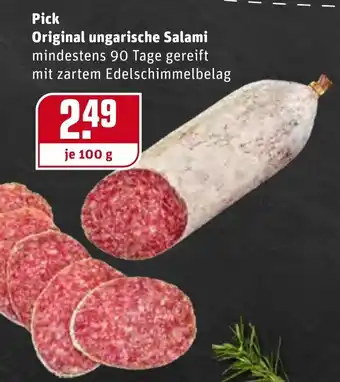 REWE Kaufpark Pick Original ungarische Salami 100g Angebot