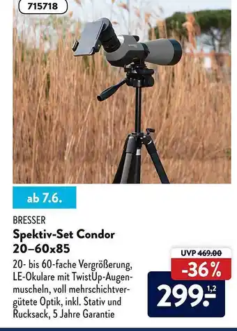 Aldi Süd Bresser Spektiv-set Condor 20-60x85 Angebot