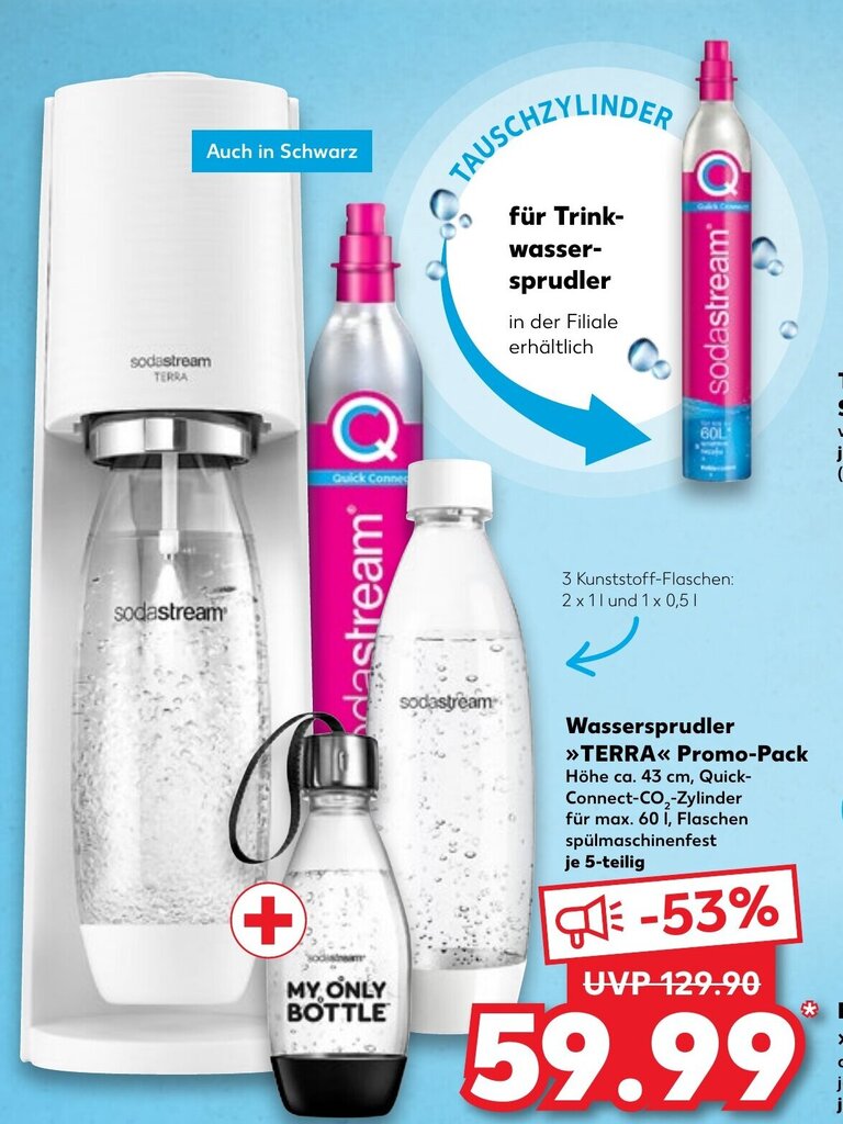 Sodastream Wassersprudler ,,Terra" Promo Pack Angebot bei Kaufland