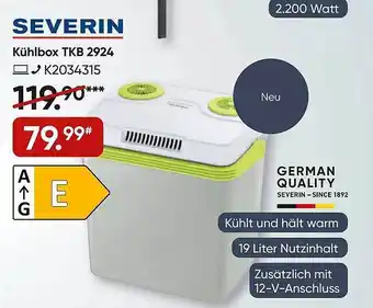 Galeria Severin Kühlbox Tkb 2924 Angebot