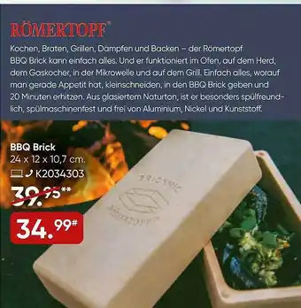 Galeria Römertopf Bbq Brick Angebot