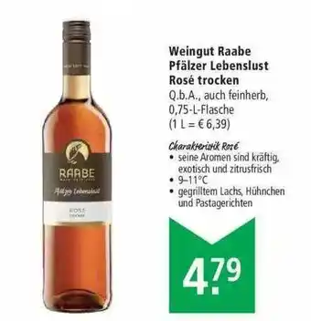 Marktkauf Weingut Raabe Pfälzer Lebenslust Rosé Trocken Angebot