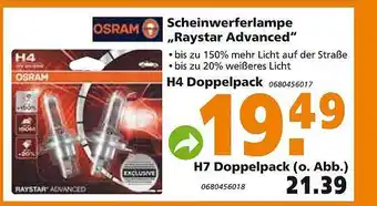 Globus Baumarkt Osram Scheinwerferlampe ,,Raystar Advanced" Angebot