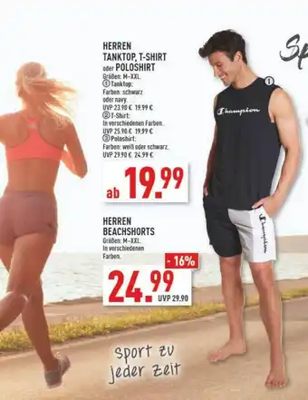 Marktkauf Herren Tanktop, T-shirt Oder Poloshirt Oder Beachshorts Angebot