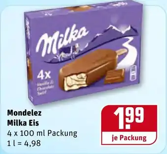 REWE Kaufpark Mondelez Milka Eis 4x100ml Angebot