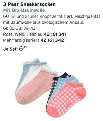 Tchibo 3 Paar Sneakersocken Angebot