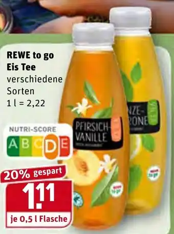 REWE Kaufpark Rewe to go Eis Tee 0,5L Angebot