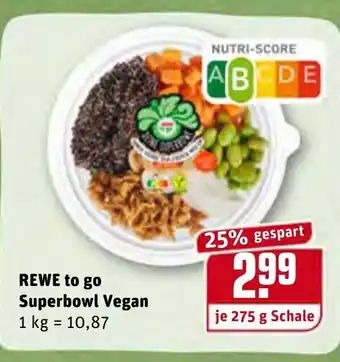 REWE Kaufpark Rewe to go Superbowl Vegan 275g Angebot