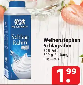 Famila Nord Ost Weihenstephan Schlagrahm 500 g Packung Angebot