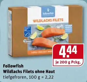 REWE Kaufpark Followfish Wildlachs Filets ohne Haut 200g Angebot