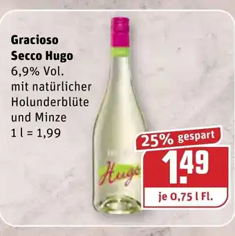 REWE Kaufpark Gracioso Secco Hugo 0,75L Angebot