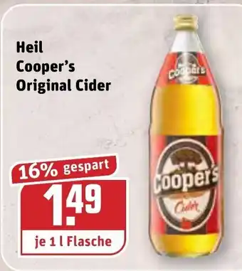 REWE Kaufpark Heil Cooper's Original Cider 1L Angebot