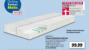 Lidl Meradiso 7 Zonen Kaltschaum Matratze Angebot