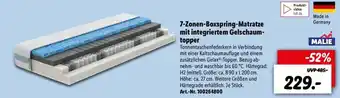 Lidl 7 Zonen Boxspring Matratze mit integriertem Gelschaumtopper Angebot