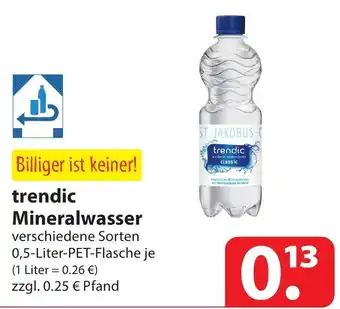 Famila Nord Ost trendic Mineralwasser 0,5 Liter PET Flasche Angebot