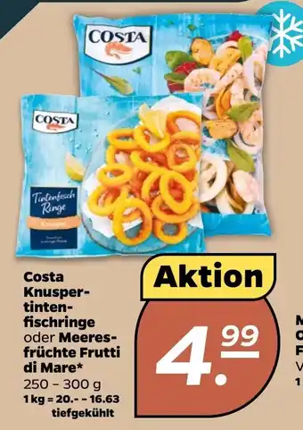 NETTO Costa Knuspertintenfischringe o. Meeresfruchte Frutti di Mare 250-300g Angebot