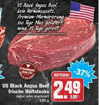 Hit US Black Angus Beef frische Hüftsteaks 100g Angebot