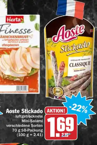 Hit Aoste Stickado 70g Angebot