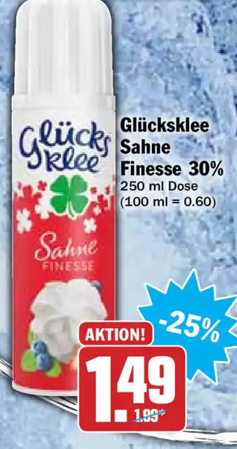 Hit Glücksklee Sahne Finesse 30% 250ml Angebot