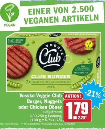 Hit Vossko Veggie Club Burger, Nuggets oder Chicken Döner 230-250g Angebot