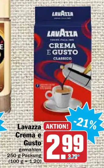 Hit Lavazza Crema e Gusto 250 g Angebot