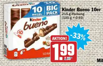 Hit Kinder Bueno 10er 215g Angebot