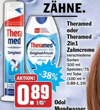 Hit Theramed oder Theramed 2in1 Zahncreme Angebot