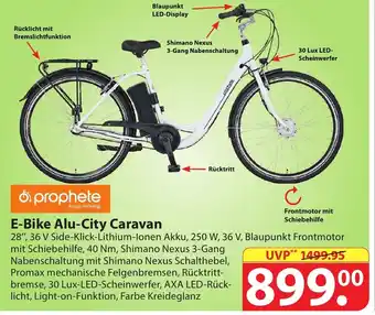 Famila Nord Ost Prophete E-Bike Alu City Caravan Angebot