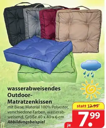 Famila Nord Ost wasserabweisendes Outdoor Matratzenkissen Angebot