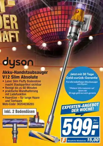 HEM Expert Dyson Akku Handstaubsauger V12 Slim Absolute Angebot