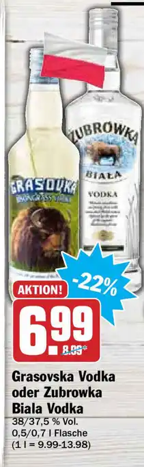 Hit Grasovka Vodka oder Zubrowka Biala Vodka Angebot