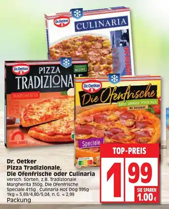 Edeka Dr. Oetker Pizza Traditionale, Die Ofenfrische oder Culinaria Angebot