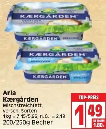 Edeka Arla Kærgården 200/250g Becher Angebot