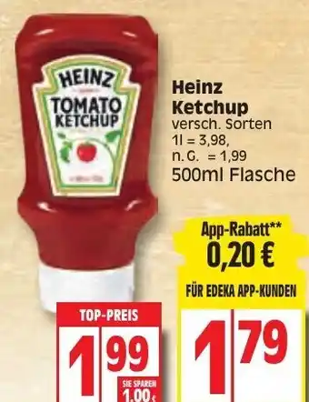 Edeka Heinz Ketchup 500ml Flasche Angebot