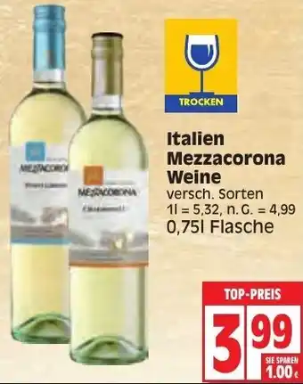 Edeka Italien Mezzacorona Weine 0,75L Flasche Angebot