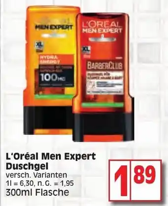 Edeka L'Oréal Men Expert Duschgel 300ml Flasche Angebot