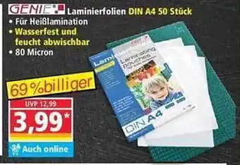 Norma Genie Laminierfolien Din A4 Angebot