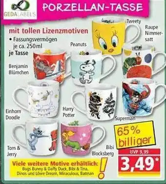 Norma Gedalabels Porzellan-tasse Angebot