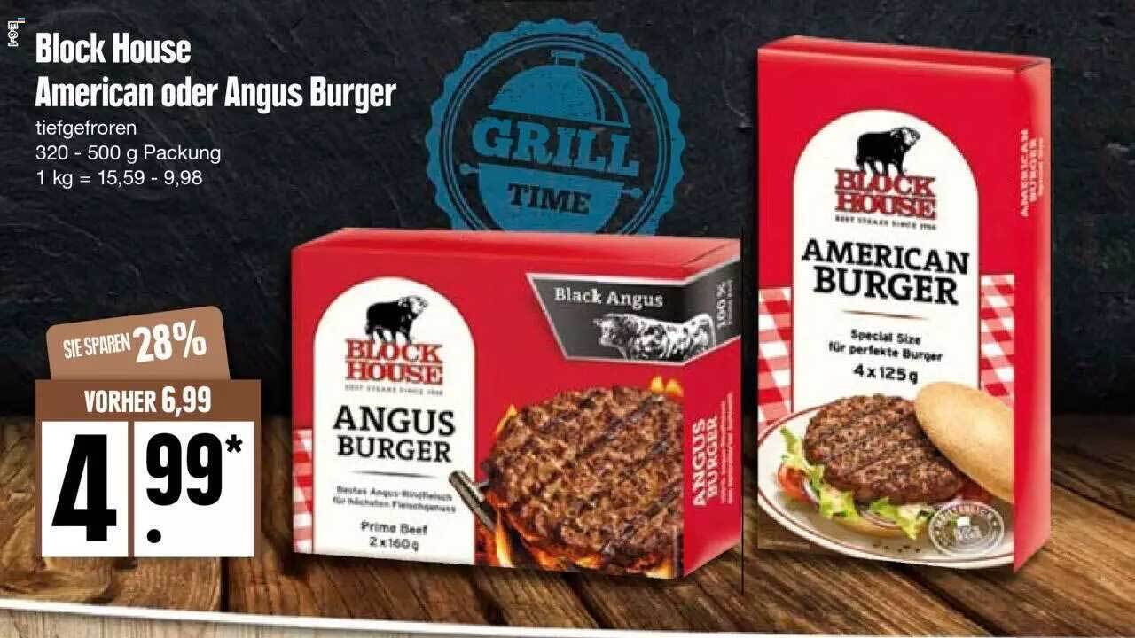 Block House American Oder Angus Burger Angebot bei Edeka
