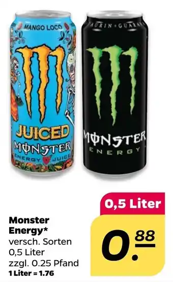 NETTO Monster Energy Drink 500ml Angebot