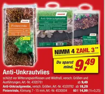 toom Baumarkt Anti Unkrautvlies Angebot