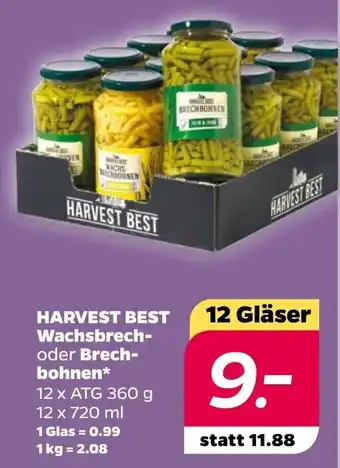 NETTO Harvest Best Wachsbrech- o. Brechbohnen 12*720ml Angebot